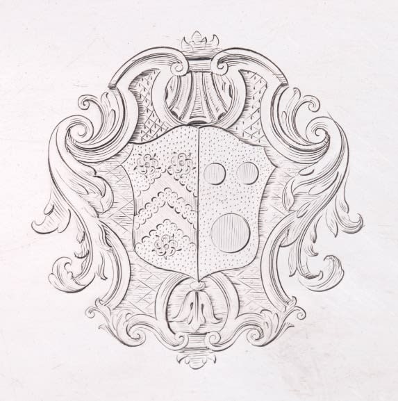 John Edwards, A George II Antique English Silver Epergne, 1736