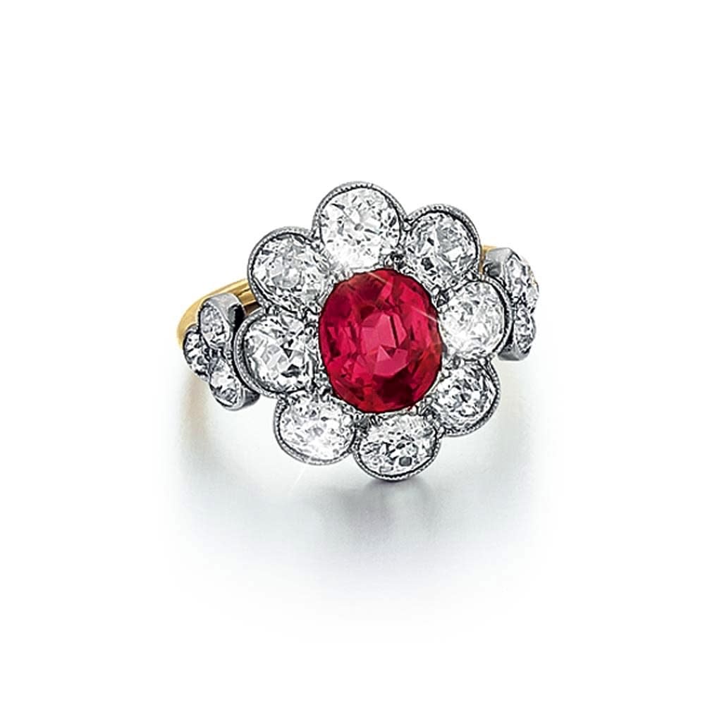 An Antique Edwardian Ruby and Diamond Ring, c. 1900