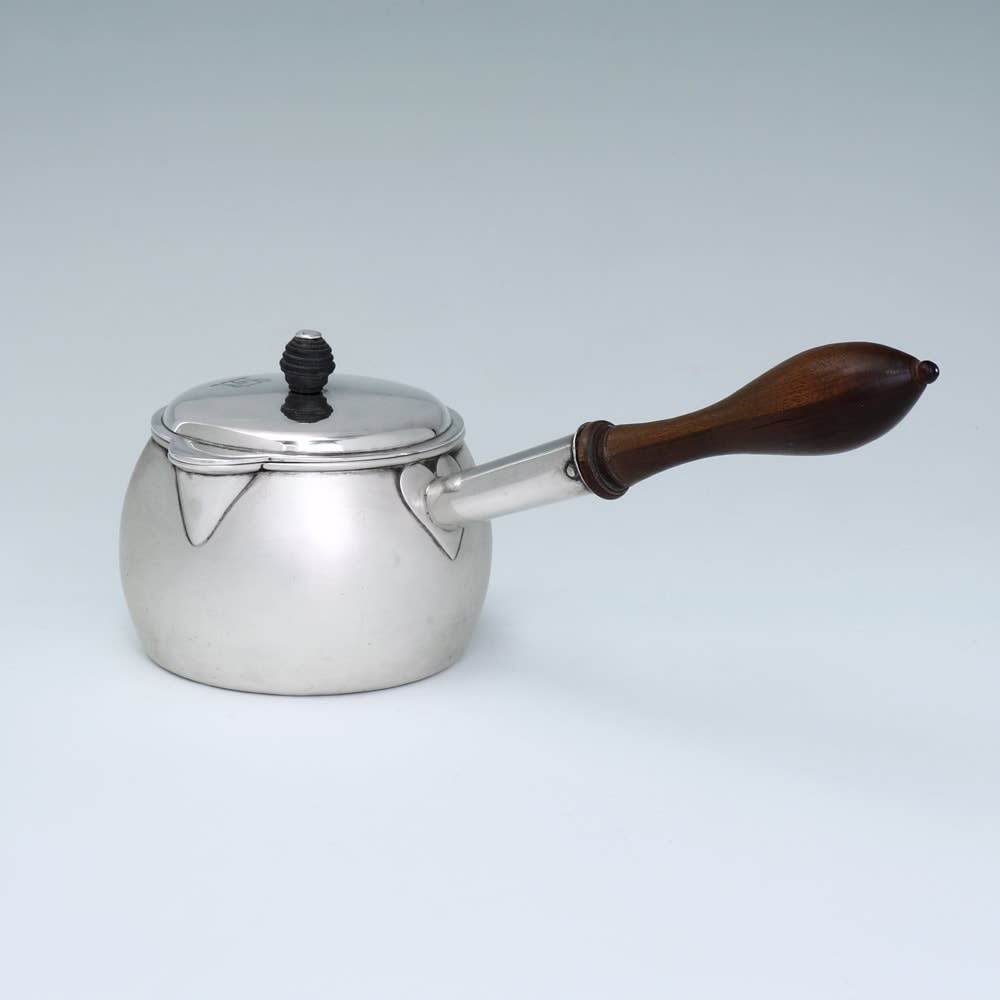 John Wakelin & Robert Garrard, A George III Antique English Silver Brandy Warmer & Cover, 1793