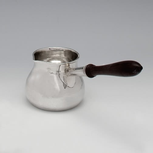 Gabriel Sleath, A George I Antique English Silver Brandy Warmer, 1715