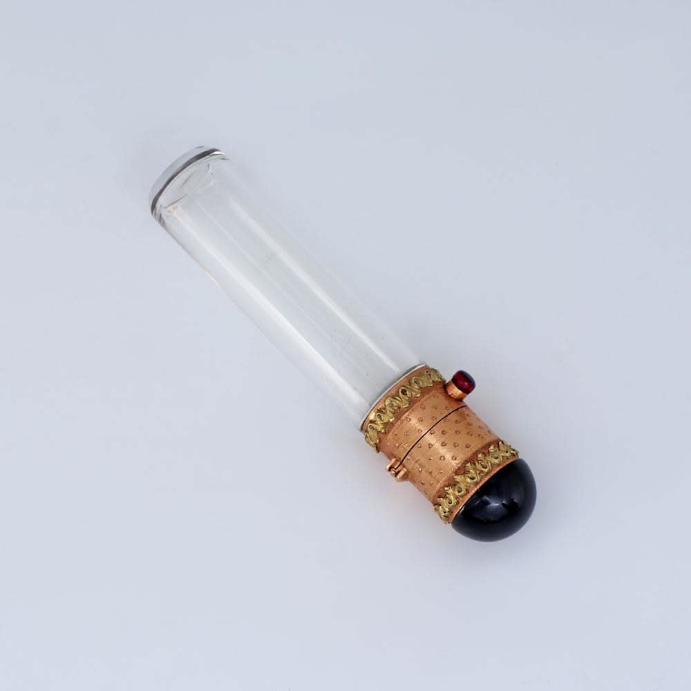 A Victorian Antique Gold Perfume Bottle, c. 1885