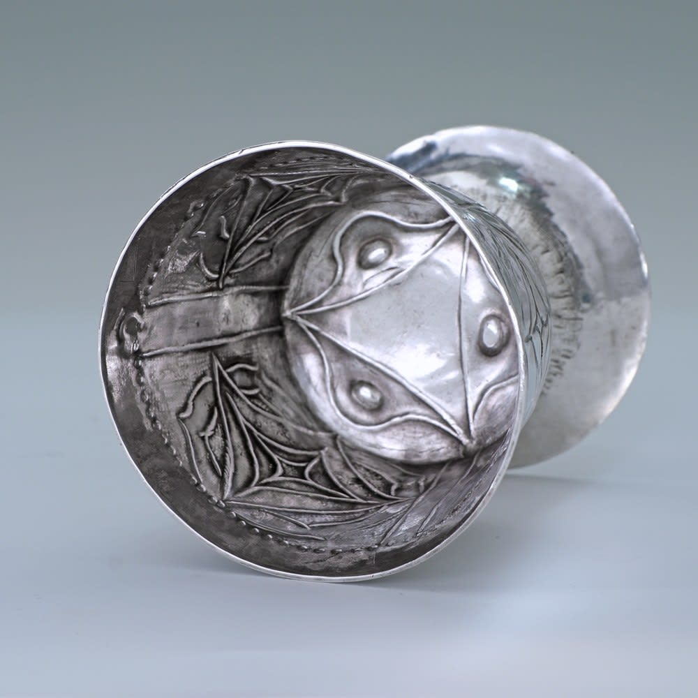 Thomas Cory, A Rare Provincial Charles II Antique English Silver Wine Cup, 1665