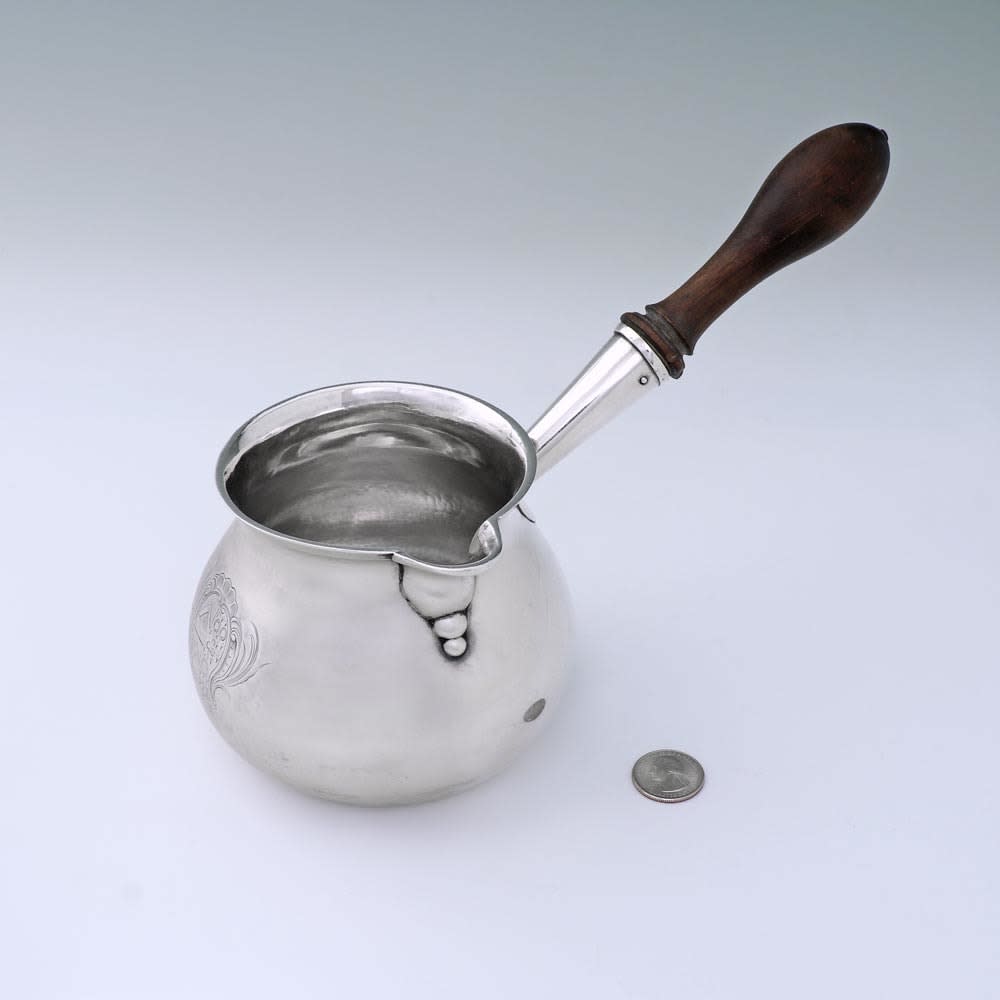 Richard Gurney & Co., A Large George II Antique English Silver Brandy Warmer, 1740