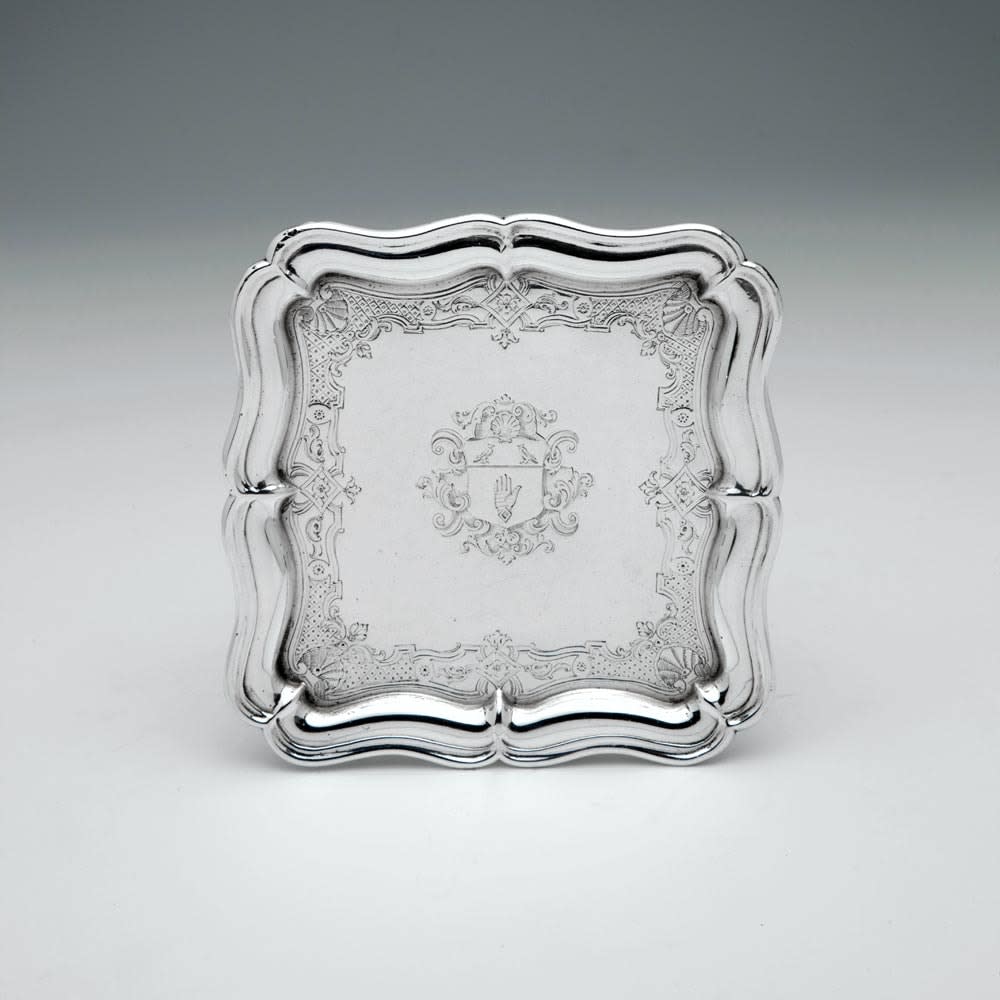 DH, A George II Antique English Silver Salver, 1730