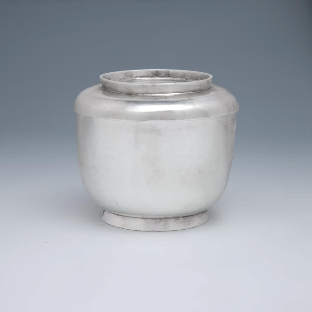 John Seatoun, A George I Antique Scottish Silver Sugar Bowl & Cover, 1718