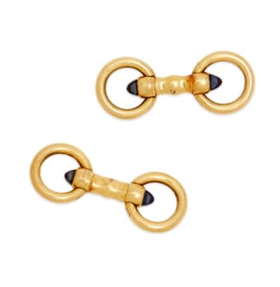 Cartier, A Pair of Sapphire & 18K Gold Cufflinks, c. 1945