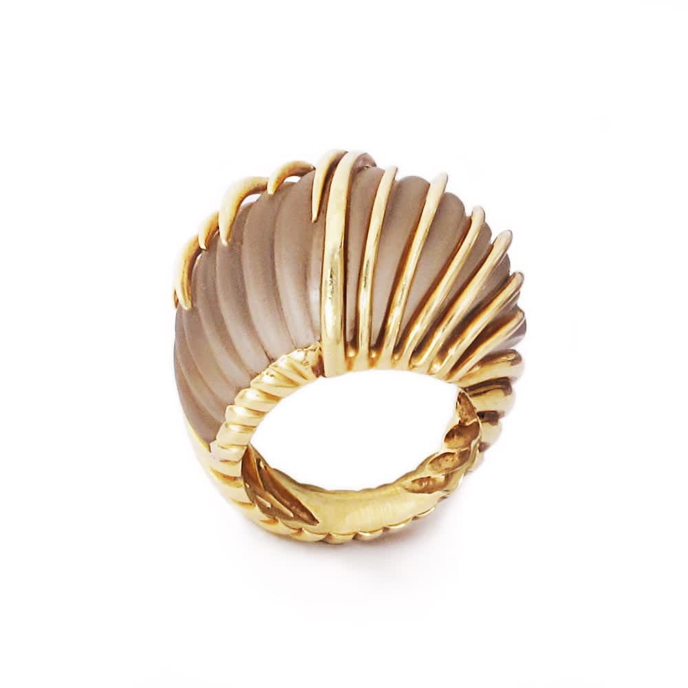 An American Crystal & Gold Ring, c. 1960