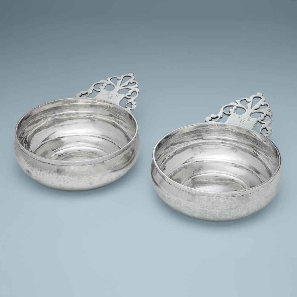 J Clarke, An Early American Silver Porringer, c. 1740