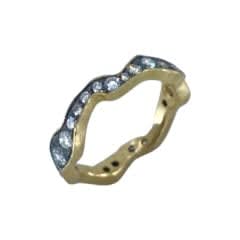 Todd Pownell, 18K YG Wavy Eternity Band w/ 32 dia
