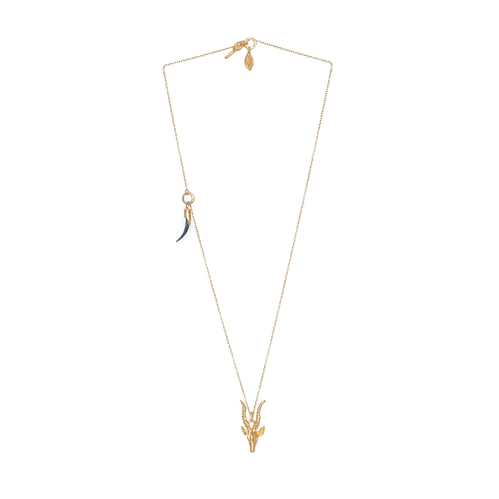 Heather Benjamin, Hand Carved Impala Gold Plated Necklace