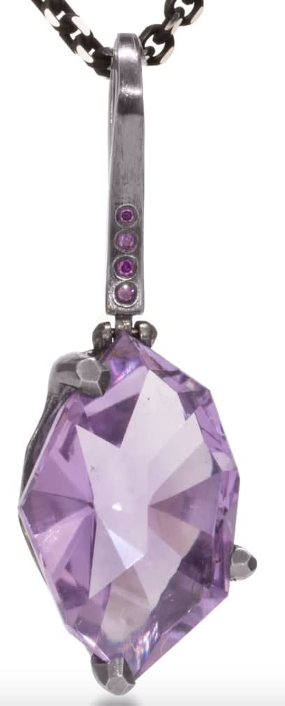 Elizabeth Garvin, Amethyst Pendant with Diamonds