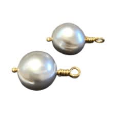 Marki Knopp, South Sea Black Pearl Drops on Old Wire