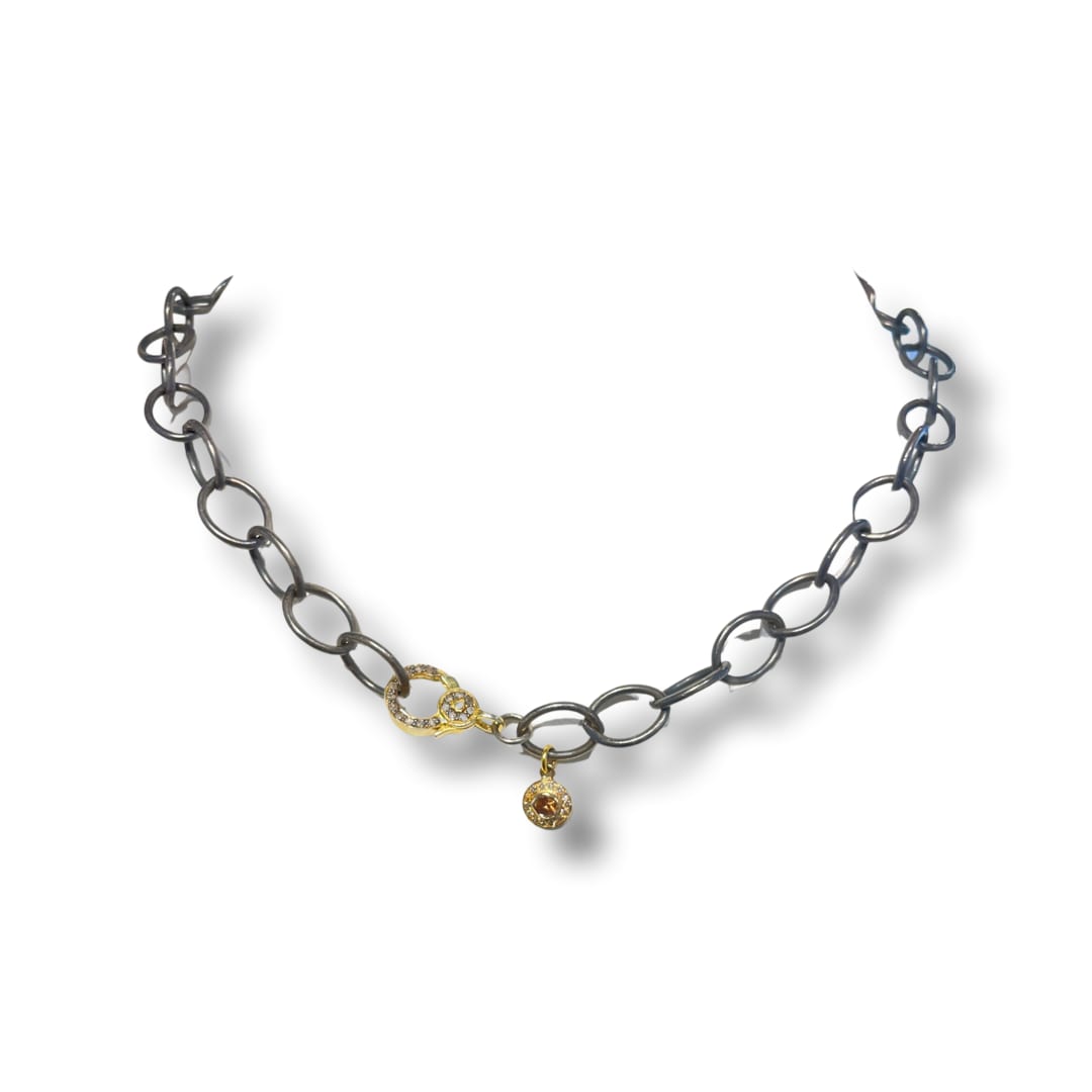 Maria Lightfoot, Necklace with Diamond Charm on Silver Chain