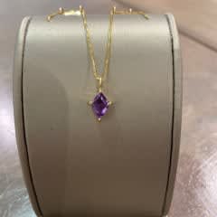 1533 Jewelry, Charmed, I'm Sure - Amethyst in 14K YG Setting Charm