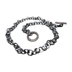 T Fino Jewelry, Silver Chain Necklace with Mokume Gane Clasp