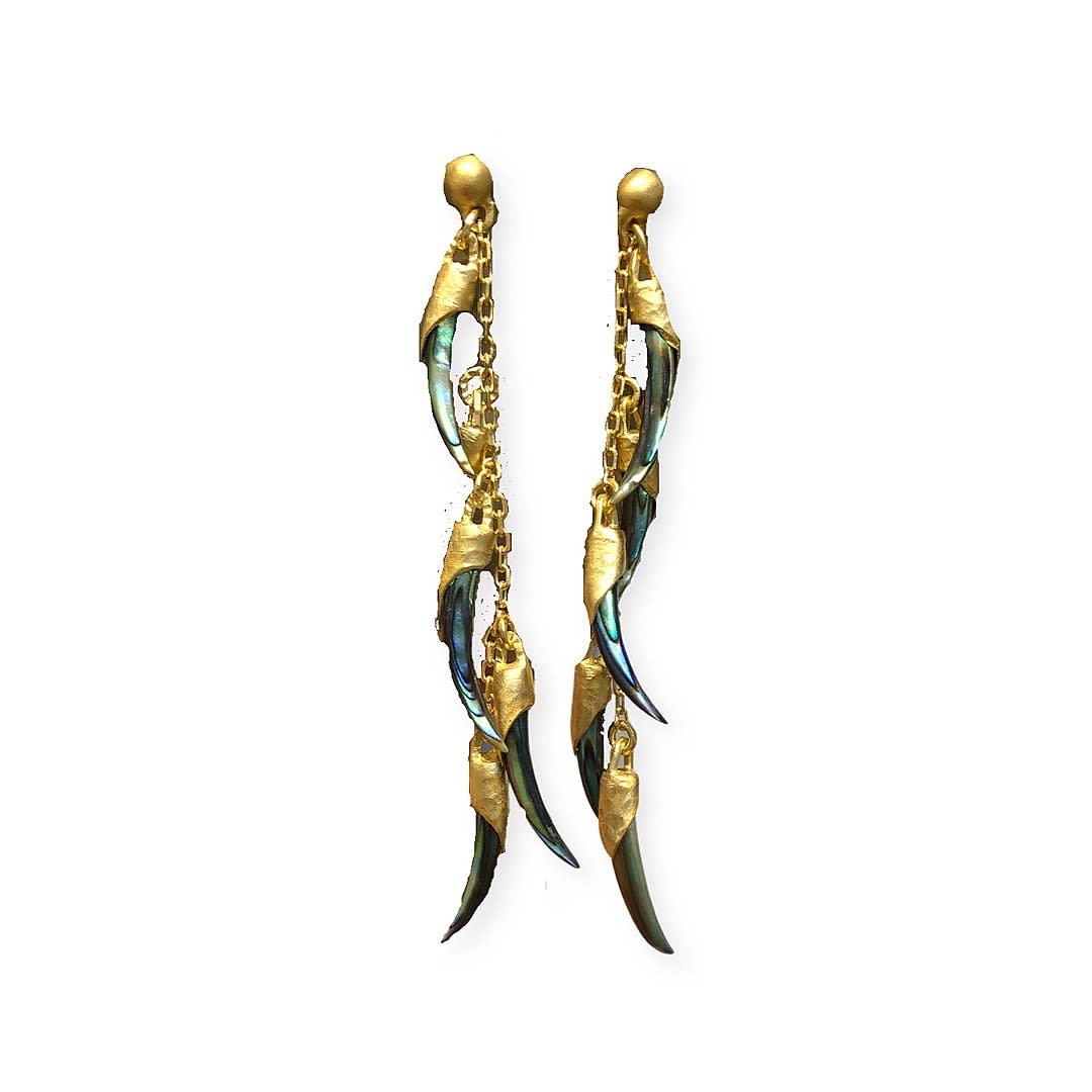 Heather Benjamin, Waterfall Paua Shell Shard Earrings