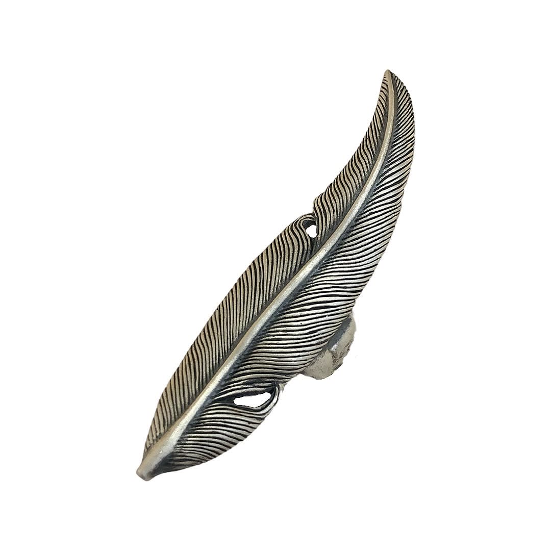 Heather Benjamin, Carved & cast Silver Feather Ring