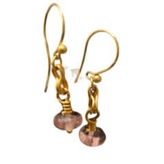 Marki Knopp, Morganite Rondel Bead Earrings