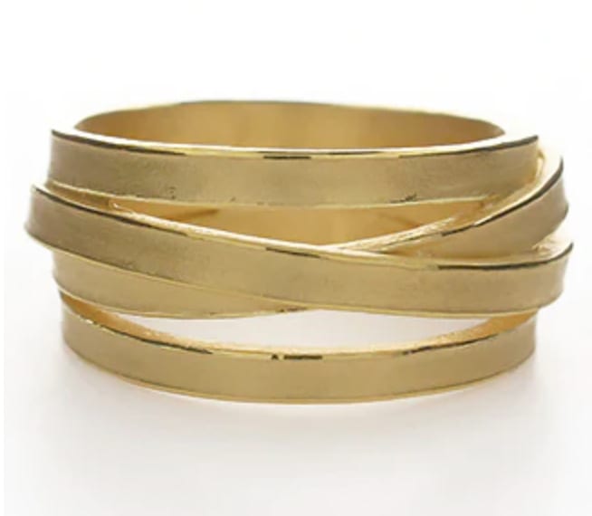Barbara Heinrich, Four Ribbon Ring, 18k yellow gold