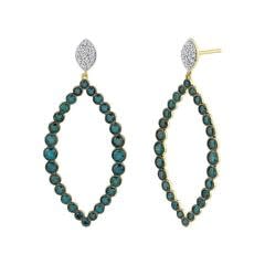 Sloane Street, Open Marquis Earring Blue Dia