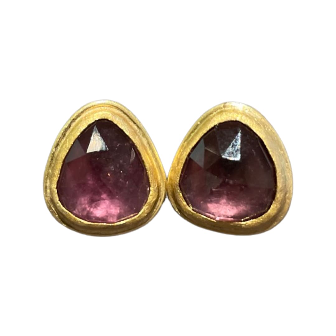 Petra Class, Earrings with Rose Tourmaline