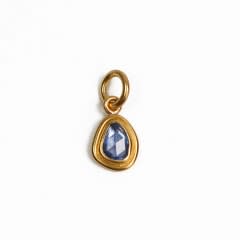 Nanci Modica, Blue Sapphire Rose Cut Pendant
