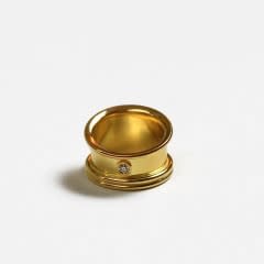 Nanci Modica, Wide Cigar Ring w/ Diamond