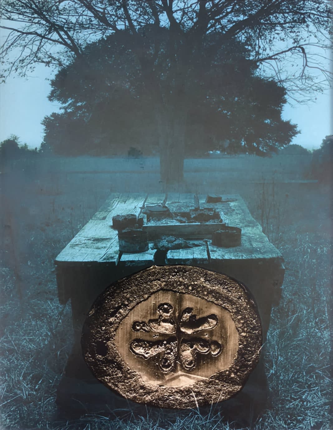 Jerry Uelsmann, Untitled, 1968 (Tree, Nut, and Table), 1968