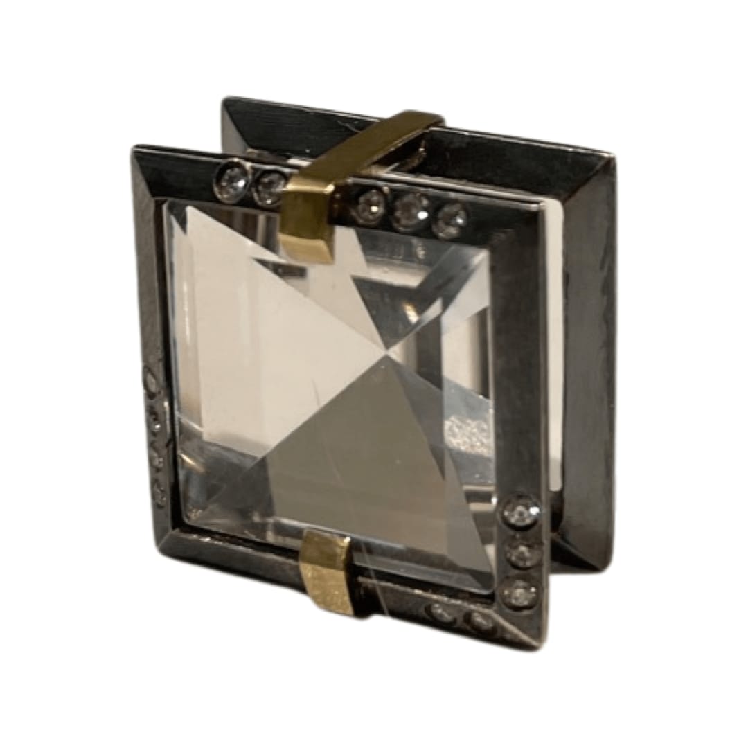 Elizabeth Garvin, Quartz Pendant with Diamonds