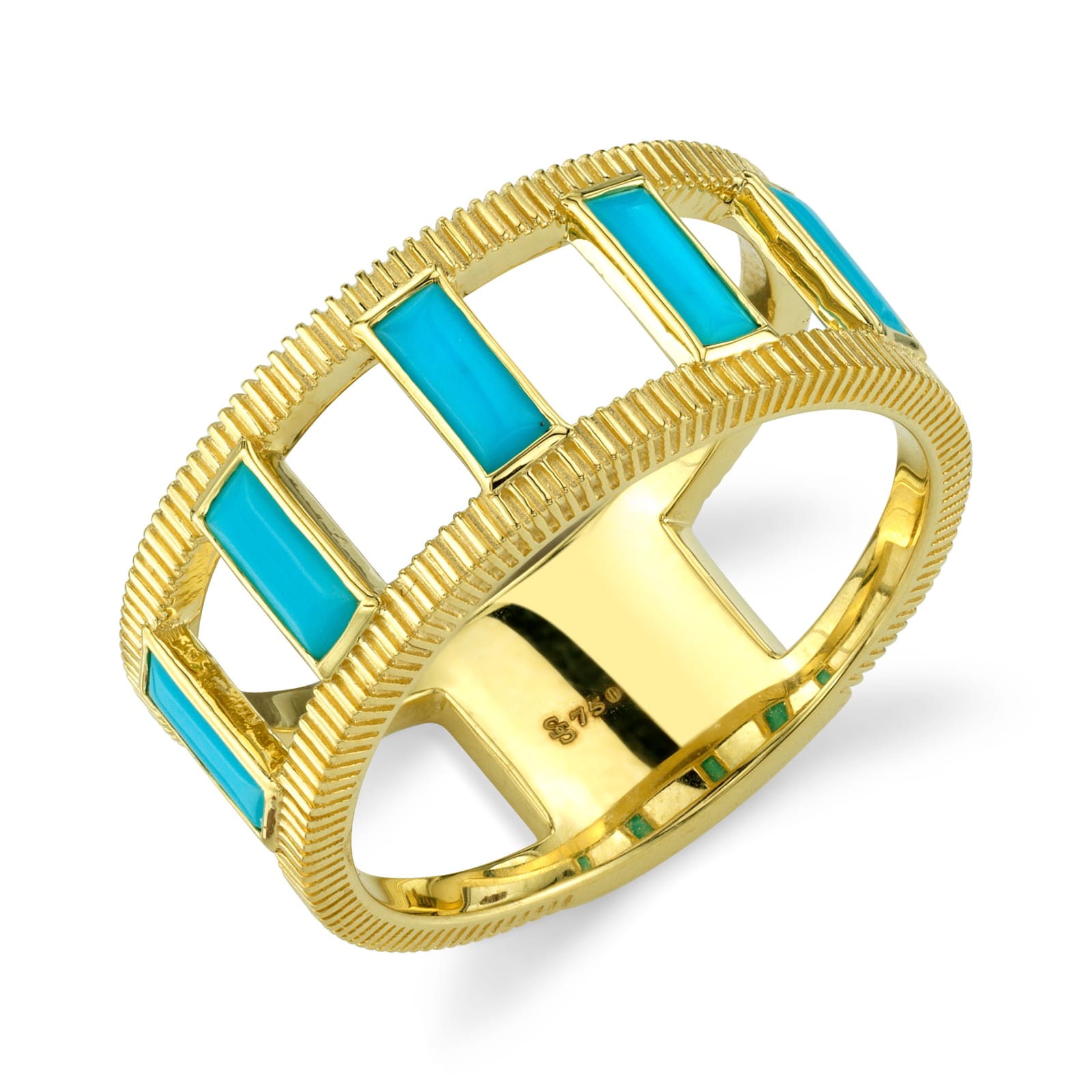 Emerald cut turquoise ring sale