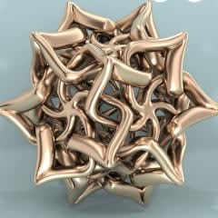Sasha by Alexander, 'Shooting Star' 18k Gold Pendant on 14k Gold Chain