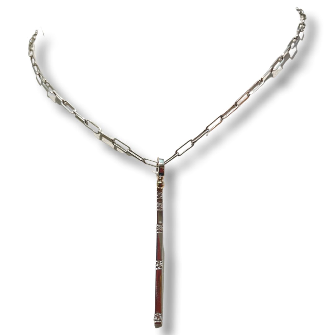 Lauren Chisholm, 5 Diamond Long Bar, 14kw, 18k