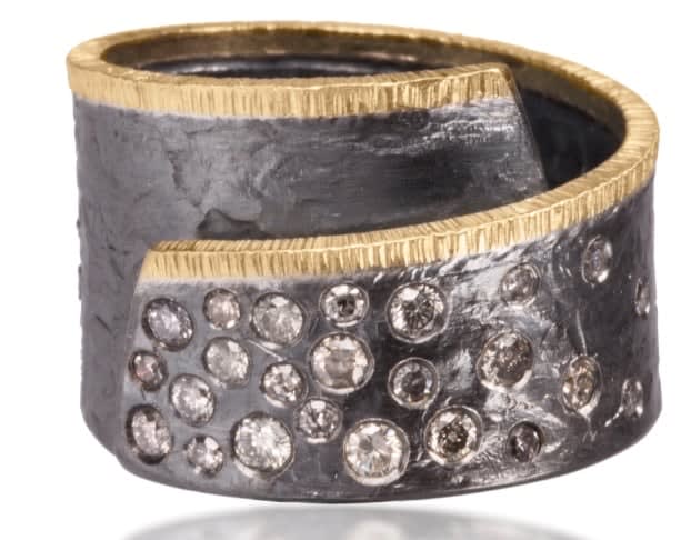 Elizabeth Garvin, Cycling Ring with Gray Diamonds