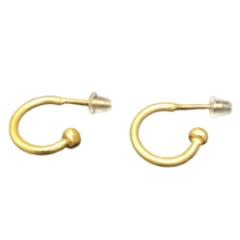 Marki Knopp, Classic Hoop Earrings 14 Ga, 18K Gold