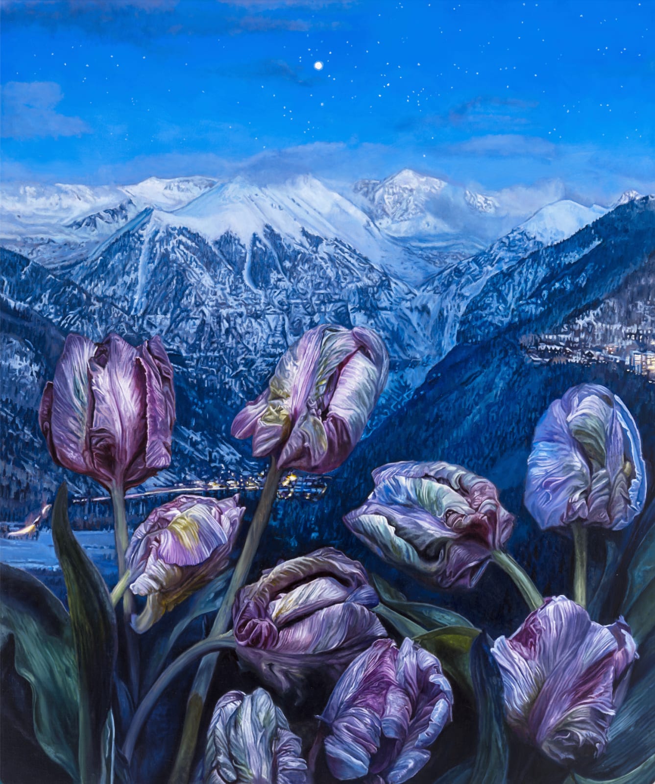 Nicole Finger, Tulips in Telluride Twilight, 2024 Slate Gray Gallery