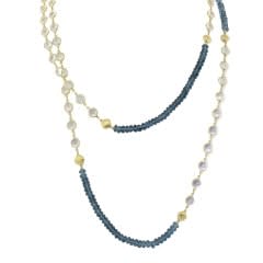 Sloane Street, London Blue & White Topaz Chain, 18K YG
