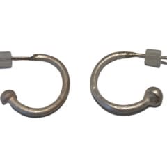 Marki Knopp, Casted SS Hoops Earrings, Pair