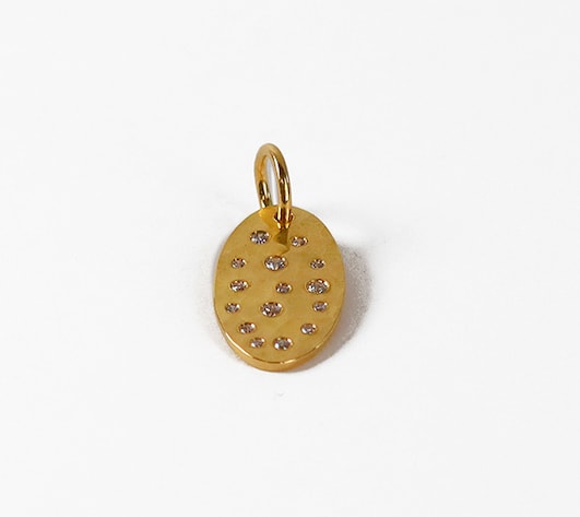 Nanci Modica, Oval Pendant w/ 15 Diamonds