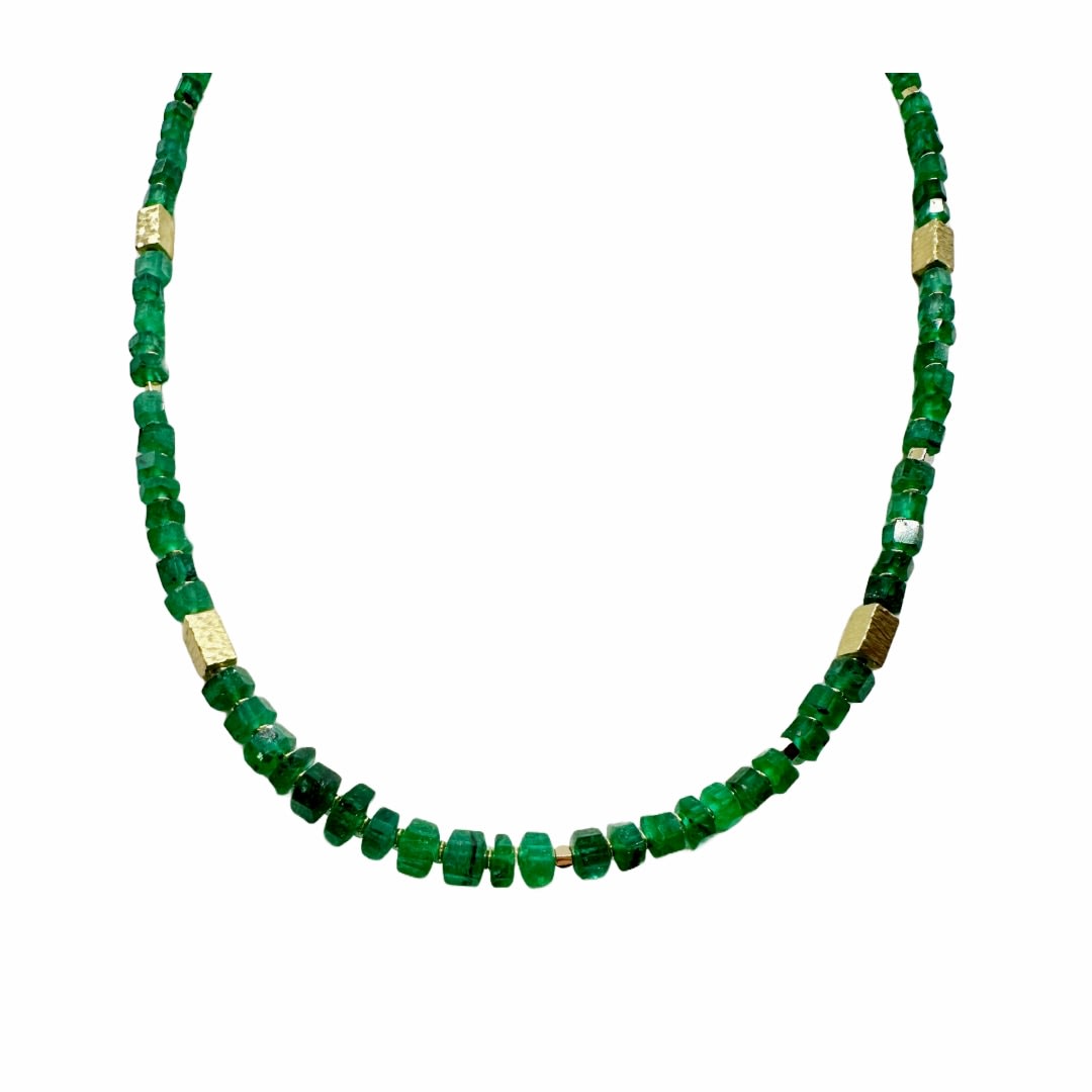 Barbara Heinrich Emerald Glacier Bead Necklace Slate Gray Gallery