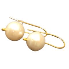 Marki Knopp, Lg South Sea White Pearl Earrings