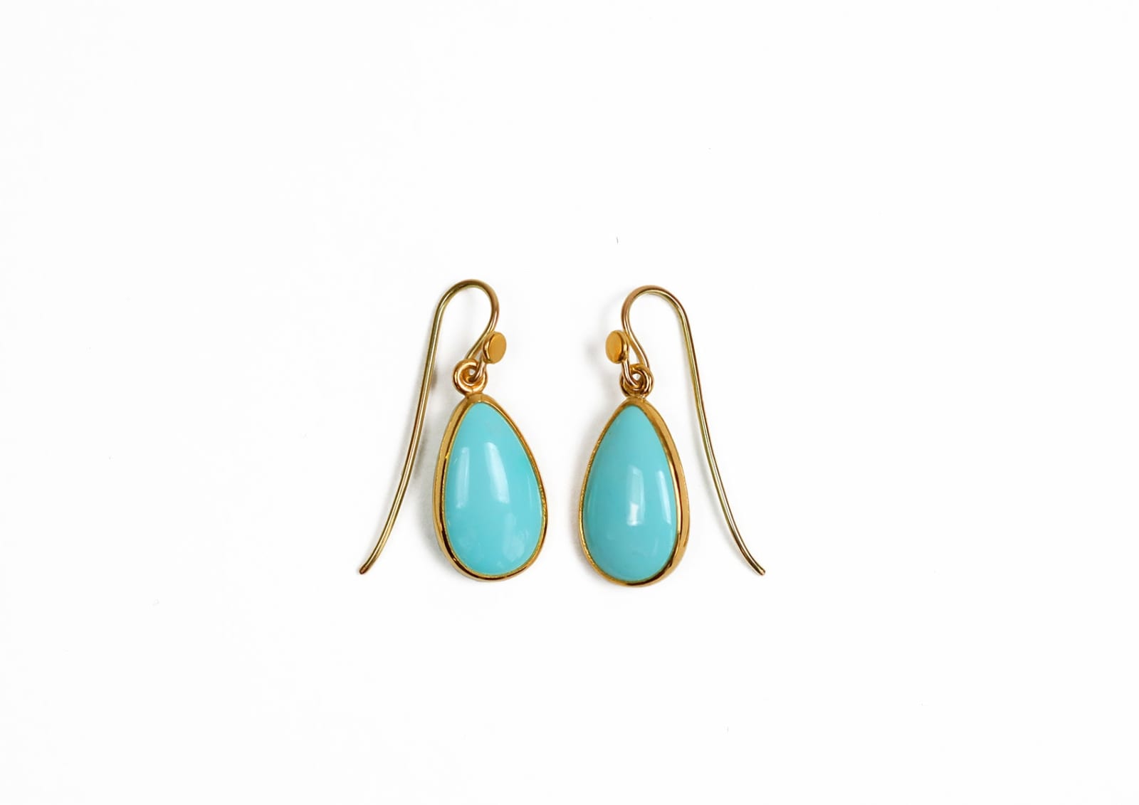 Nanci Modica, Teardrop, Armenian Turq Earrings on Wire