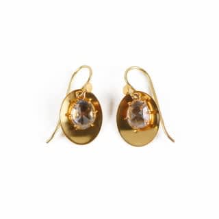 Nanci Modica, White Sapphire Rose Cut Pod Earrings