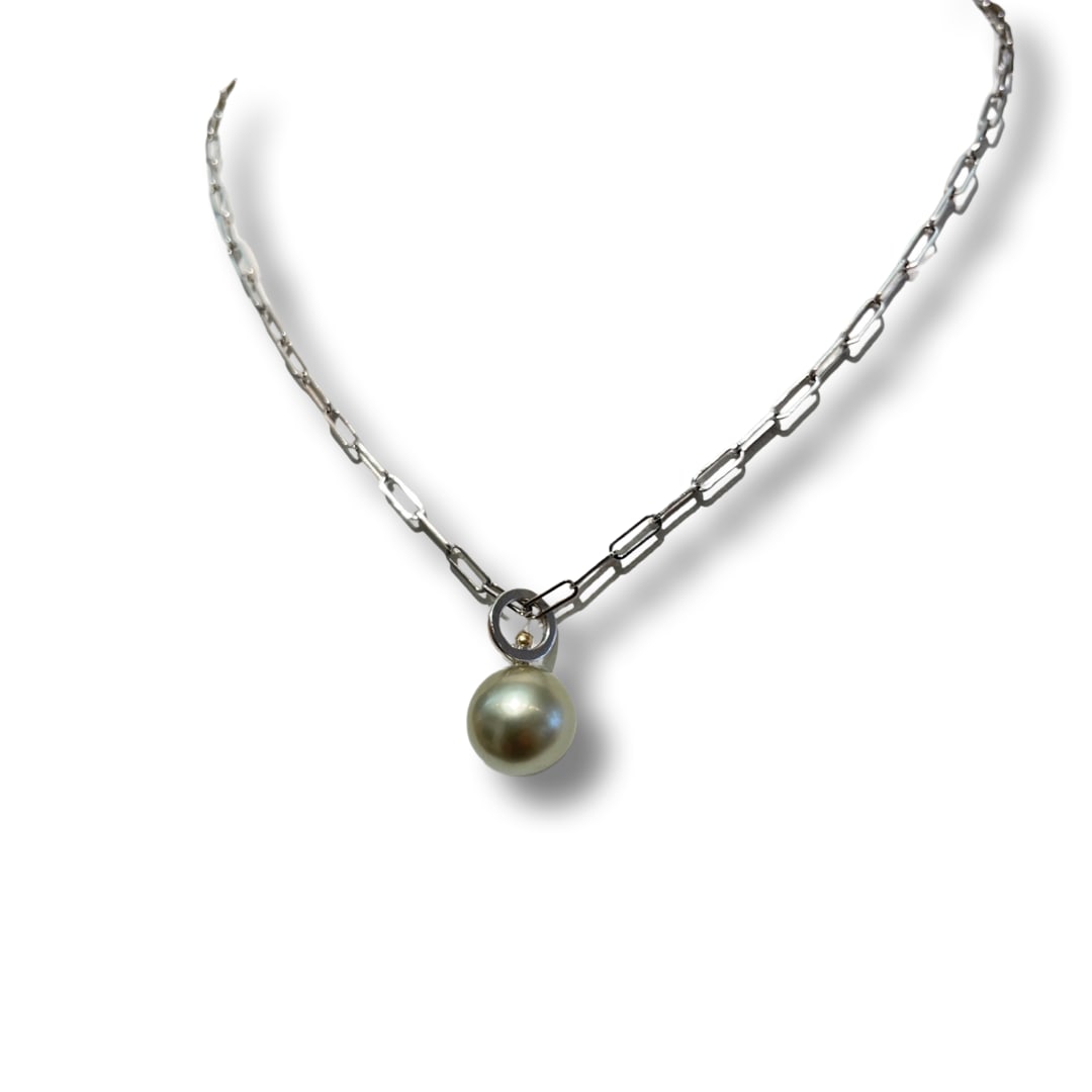 Lauren Chisholm, Pistachio Tahitian Pearl Charm 14kw, 18k