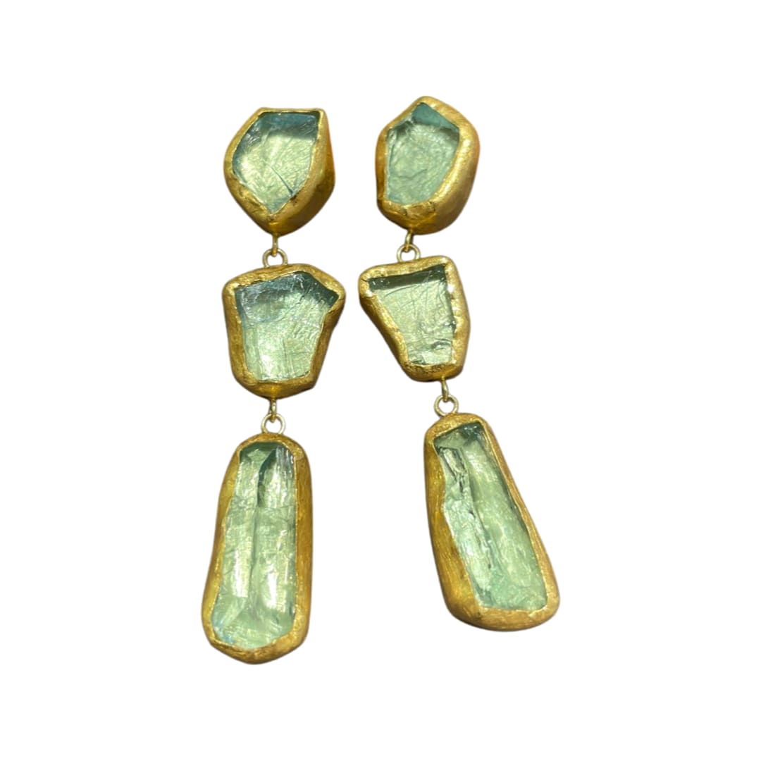 Petra Class, Aquamarine Stones Earrings
