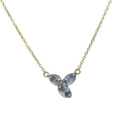 Todd Pownell, 18K YG Necklace w/ 3 Inverted Marquis Diamonds
