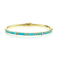 Sloane Street, Turq & White Dia Bracelet