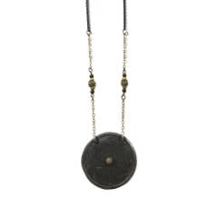 Maria Lightfoot, Silver Disc w/ Dia on Mixed Gold, Silver, & Dia Strand