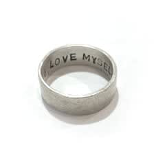 T Fino Jewelry, I Fucking Love Myself Silver Band