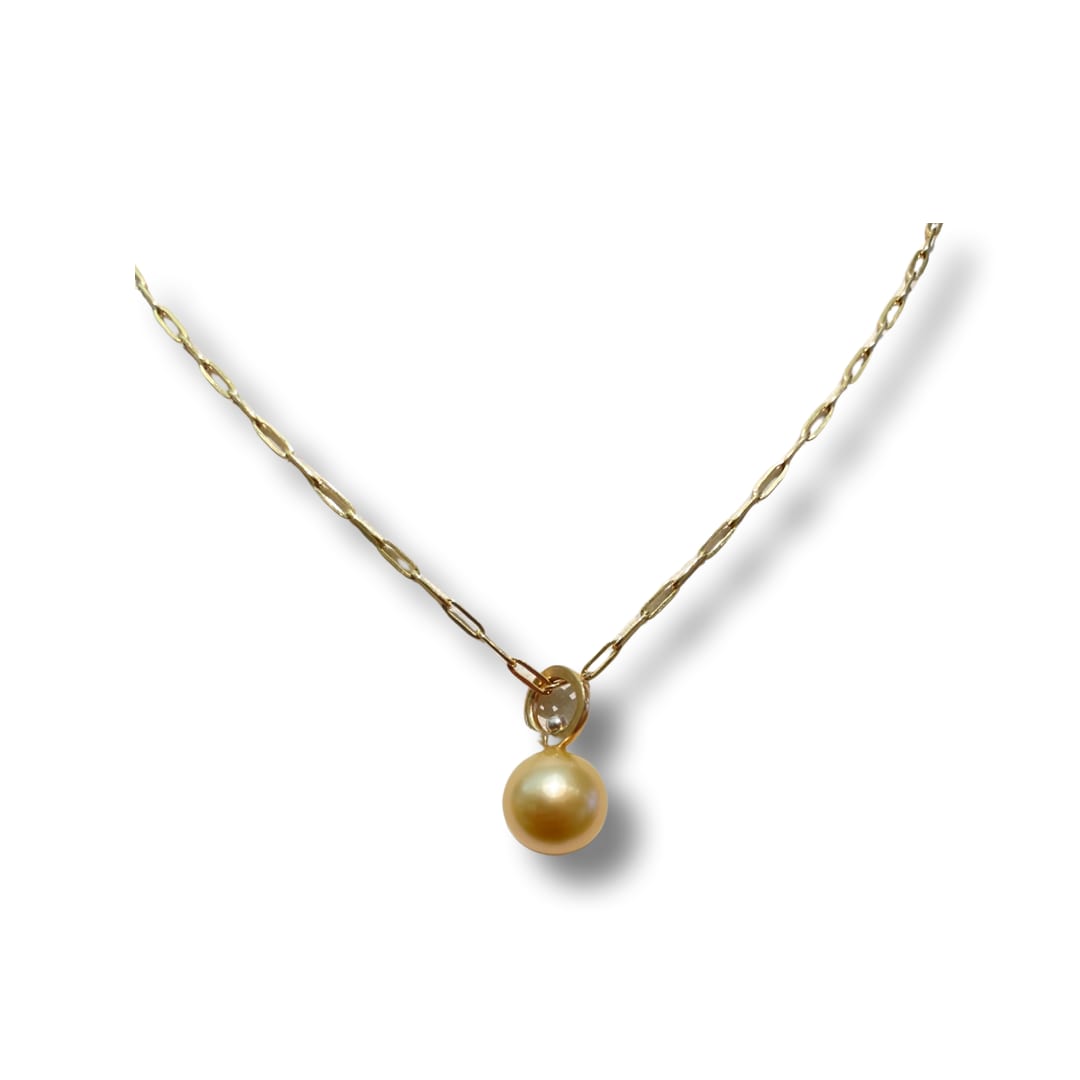 Lauren Chisholm, Short Golden South Sea Pearl Charm, 14k, 18k