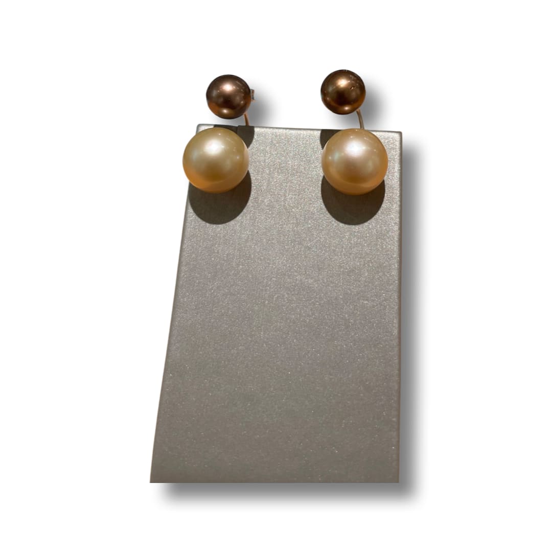 Sasha by Alexander, Earrings double pearl jacket